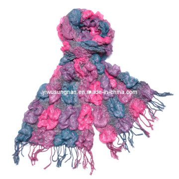 2014 Fashion Lady′s Chunky Ruffle Yarn Bubble Scarves